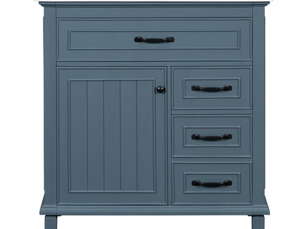Bathroom Vanity With Sink Top, Flip Drawers, Adjustable Shelf