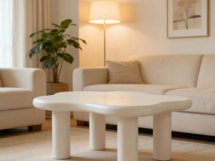Cloud Shaped Coffee Table With 4 Round Legs
