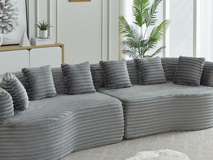 Sectional Sofa, Oversized 4 Seater With Deep Seat Design