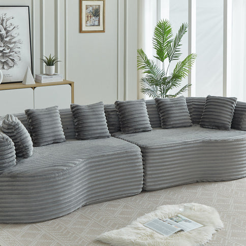 Sectional Sofa, Oversized 4 Seater With Deep Seat Design