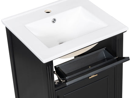 Bathroom Vanity With Sink, Adjustable Shelf, Tilt-Out Drawer