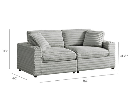 Jenny - 2 Piece Sofa Sectional - Gray