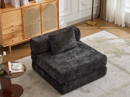 Convertible Floor Sofa Bed With Fixed Shape Frame For Living Room