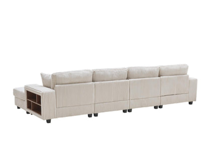 U-Shaped Convertible Sofa, 4 Seater Large Living Room Lounge