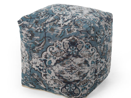 Anita - Square Pouf Ottoman And Floor Cushion - Blue