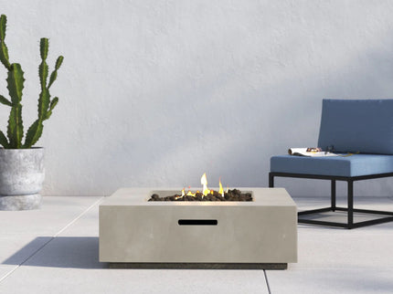 Outdoor Fire Pit Table - Natural / White