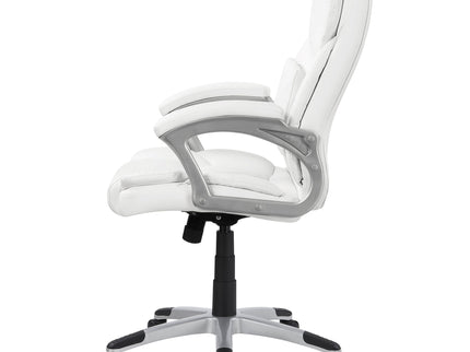 Kaffir - Upholstered Adjustable Home Office Desk Chair With Ergonomic Support And Smooth Swivel - White