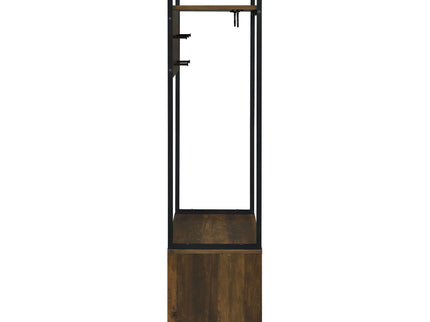 Flora - 2 Door Coat Rack Hall Tree Storage Bench And Multi Functional Storage - Natural