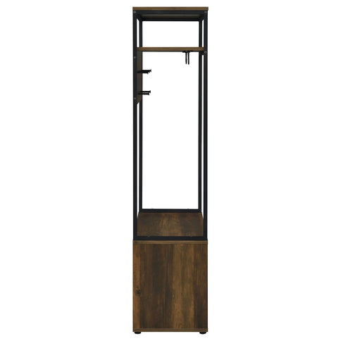 Flora - 2 Door Coat Rack Hall Tree Storage Bench And Multi Functional Storage - Natural