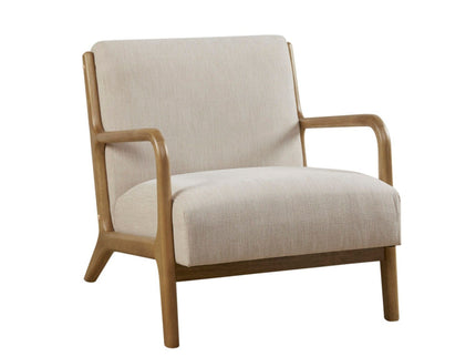 Mid-Century Style Lounge Chair With Upholstered Seat