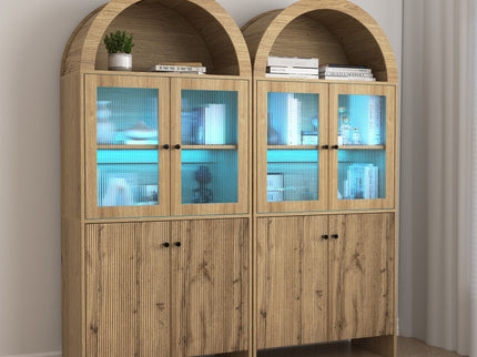 Modern Tech Inspired Dome Cabinet With LED Lighting