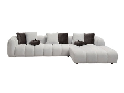 Manilla - Sectional Sofa With Chair - Ivory White