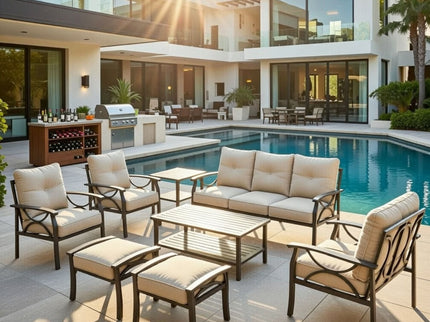 Patio Furniture Set & Coffee Table For Backyard