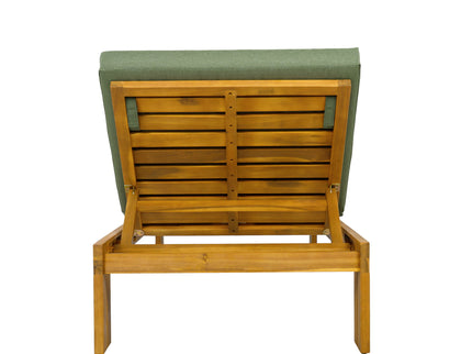 Outdoor Chaise Lounge With 5 Position Adjustable Backrest