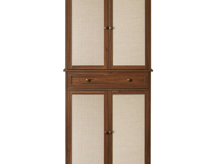 4 Door Storage Cabinet With 1 Drawer, With 4 Adjustable Inner Shelves