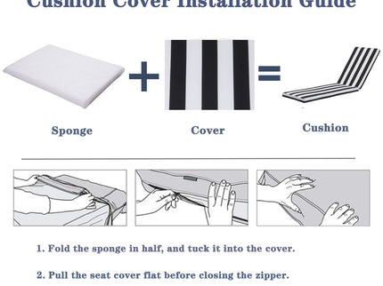 Outdoor Lounge Chair Cushion Replacement Patio Funiture Seat Cushion Chaise Lounge Cushion