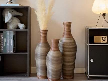 Classic And Neat Floor Vase, High Independent Flower Stand (Set of 3)