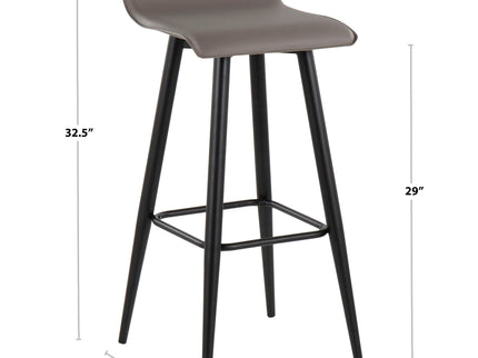 Ale - Contemporary Fixed-Height Bar Stool (Set of 2)