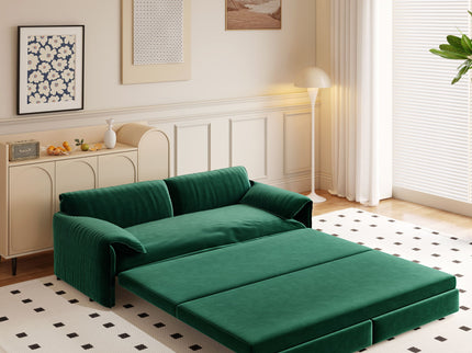 Queen Pull Out Sofa Bed, 3 In 1 Convertible Sleeper Sofa With Side Storage