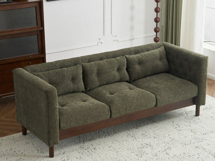 Upholstered Sofa Modern 3 Seater Sofa Couch With Tufted Design For Living Room