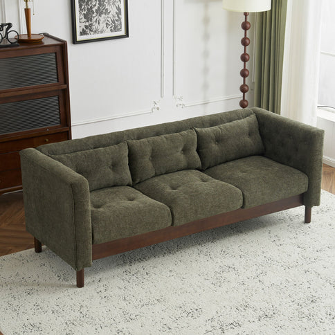 Upholstered Sofa Modern 3 Seater Sofa Couch With Tufted Design For Living Room