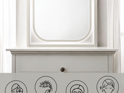 Laveda - Mirror With LED - White