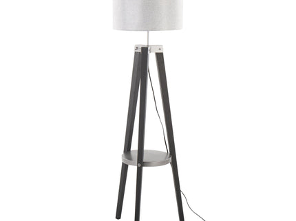 Compass - Mid Century Modern Floor Lamp With Shelf