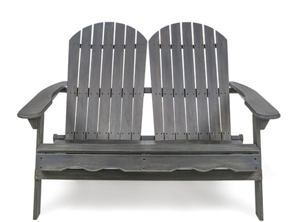 Outdoor Adirondack Rocking Loveseat With Hand Crafted Details
