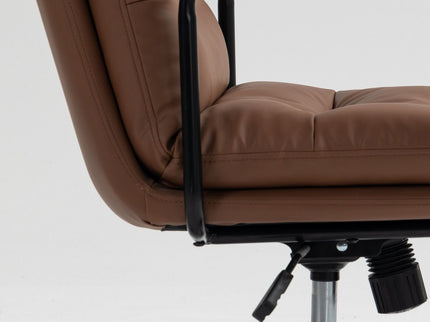 Office Chair, Mid Back Home Office Desk Task Chair With Wheels And Arms Ergonomic Computer Rolling Swivel Chair With Padded Armrest