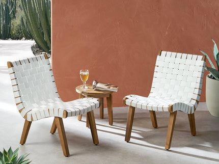 Outdoor 3 Piece Rope Weave Patio Seating Set