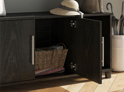Systembuild Evolution Camberly - Shoe Storage Bench - Black Brown