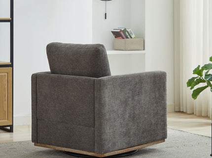 Square Upholstered Swivel Accent Chair