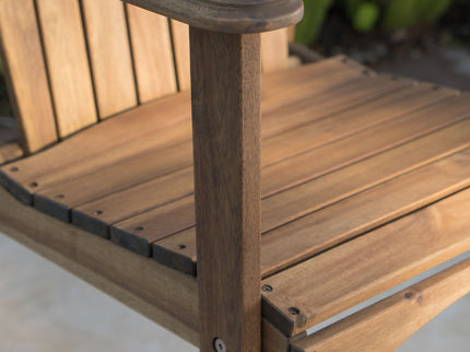 Outdoor Acacia Wood Adirondack Barstools (Set of 2)