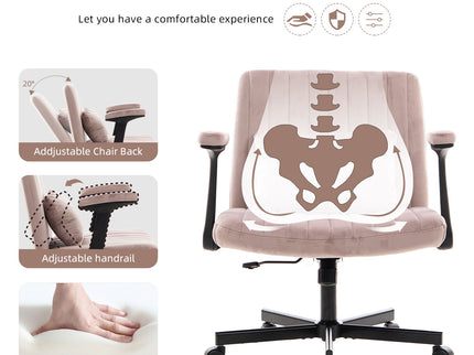 Criss Cross Armrest Office Chair With Wheels