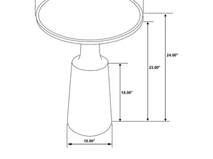 Stain Pedestal Accent Round Table With Lipped Top - Black