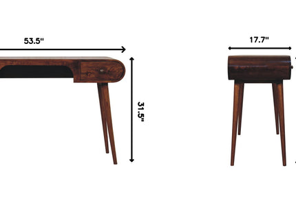 London - Arch Writing Desk - Dark Brown