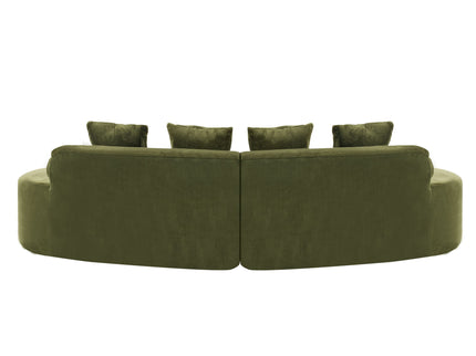 Modern Curved Sofa With Pillows