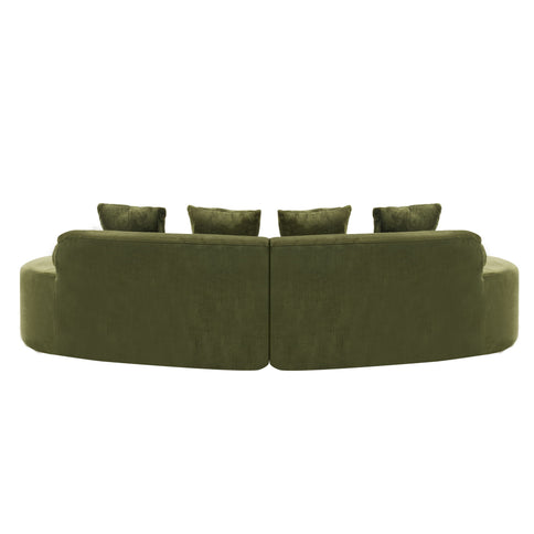 Modern Curved Sofa With Pillows