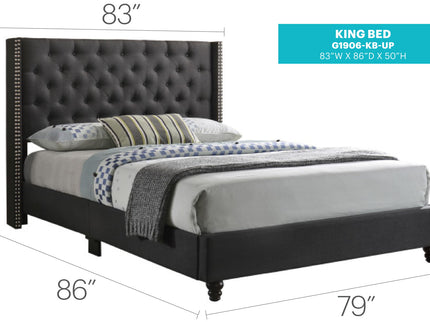 Nailhead Bed Transitional Vibrant