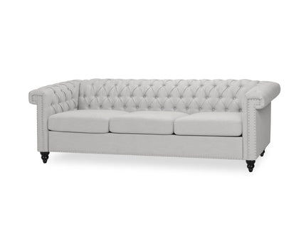 Chesterfield Style 3 Seater Sofa With Deep Button Tufting