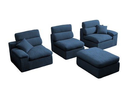 Corner Chaise Sofa With High Backrest