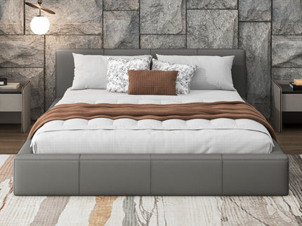 Stylish Upholstered Bed With Birch Wood Frame