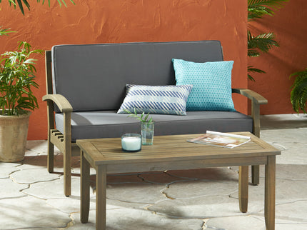 Outdoor Chat Set With Coffee Table And Loveseat