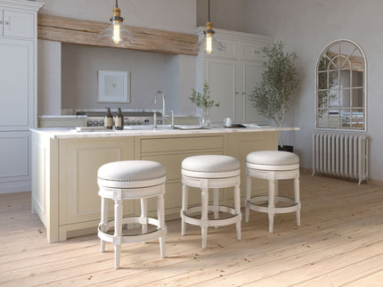 Rustic Elegance Backless Swivel Stool