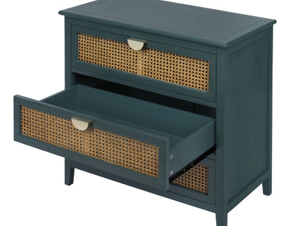 3 Drawer Cabinet, Natural Rattan, American Furniture