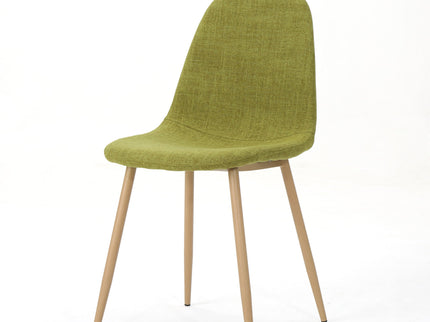 Modern Minimalist Fabric Dining Chair With Iron Legs