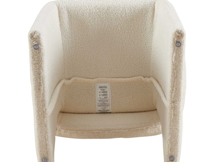 Modern Accent Chair Brown Single Sofa Chair, Upholstered Side Chair Teddy Comfy Chair For Dining Room / Bedroom / Living Room / Reception