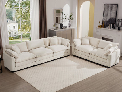 Elegant Oversized Sectional Sofa Set With Deep Seats And Flexible Layout