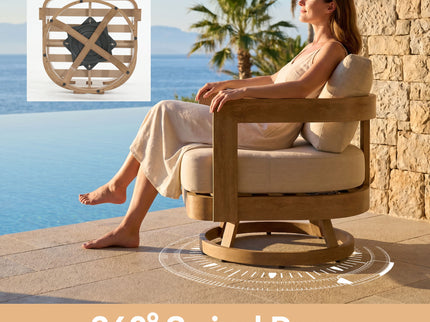 Swivel Chair For Patio - Oak