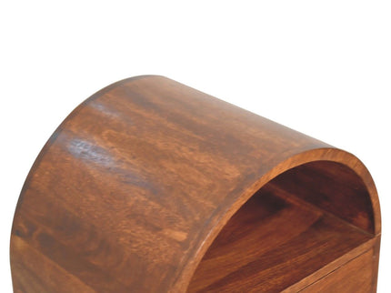 Dome Bedside Table - Brown